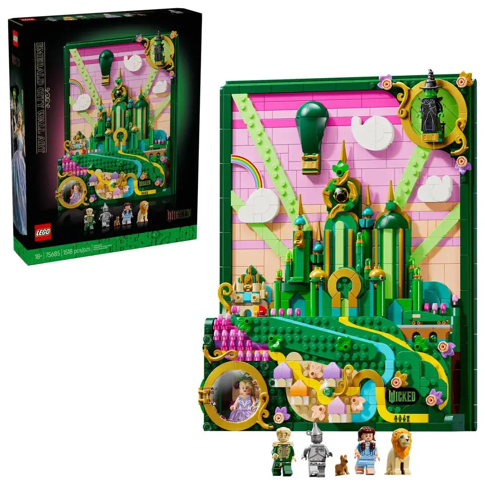 LEGO Wicked 75685 Emerald City Wall Art box front