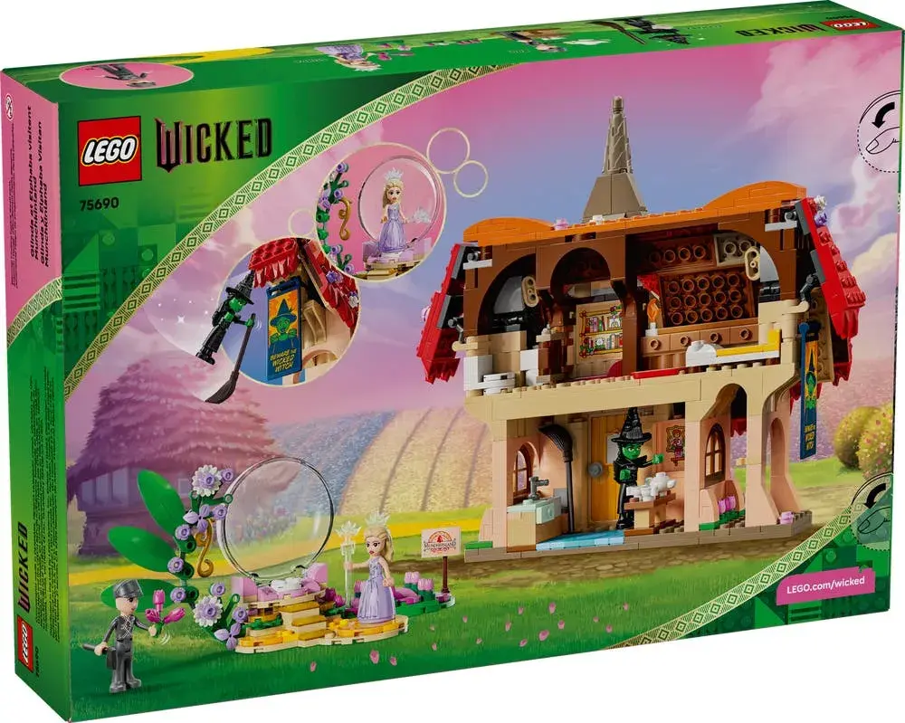 LEGO Wicked 75690 Glinda & Elphaba Visit Munchkinland box back