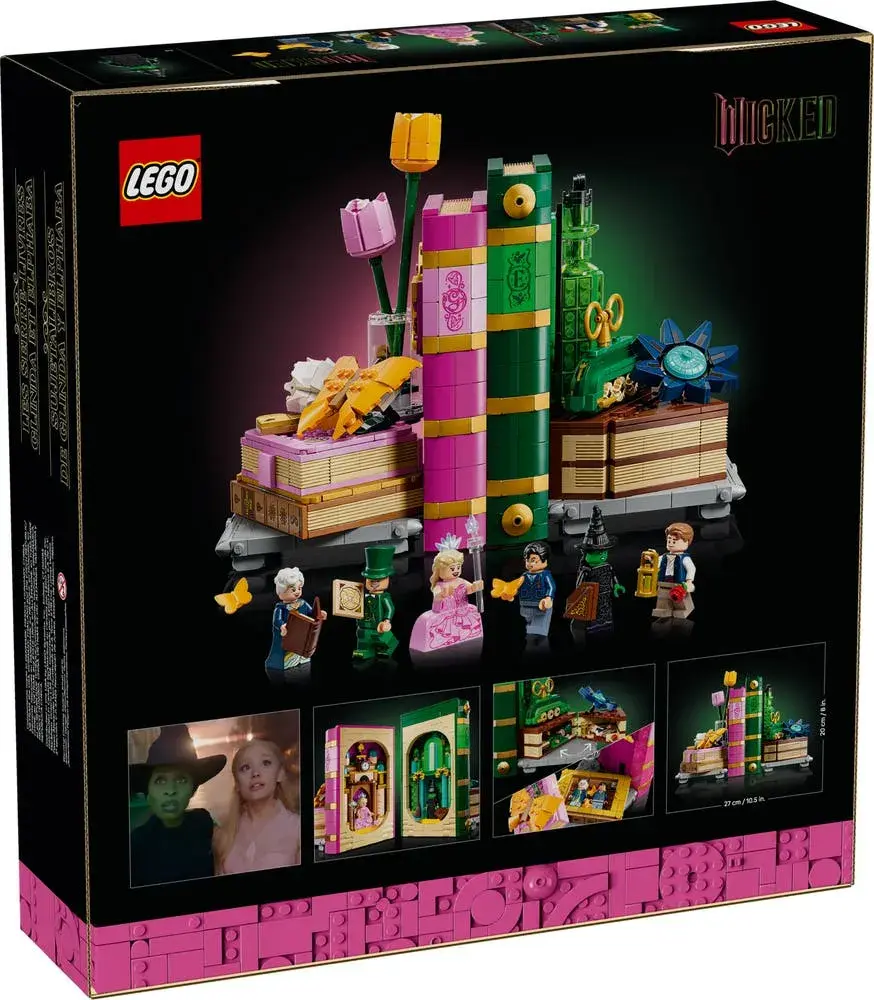 LEGO Wicked 75691 Glinda & Elphaba Bookends box back