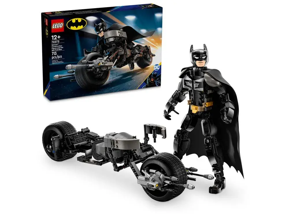 LEGO DC 76273 Batman Construction Figure and the Bat-Pod Bike box front