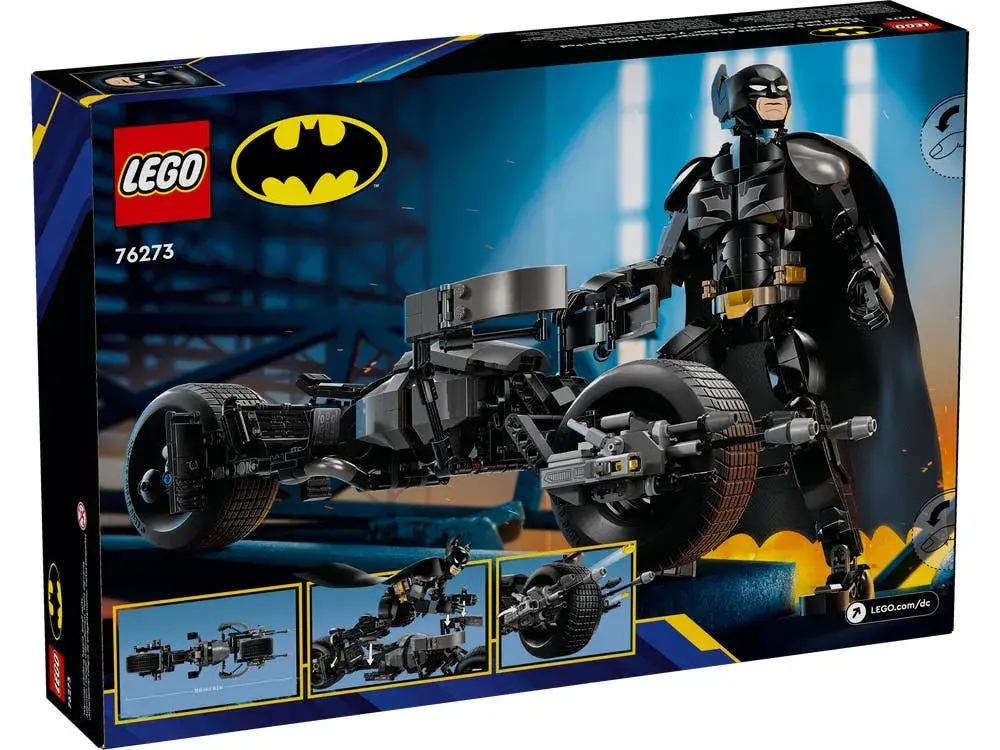 LEGO DC 76273 Batman Construction Figure and the Bat-Pod Bike box back