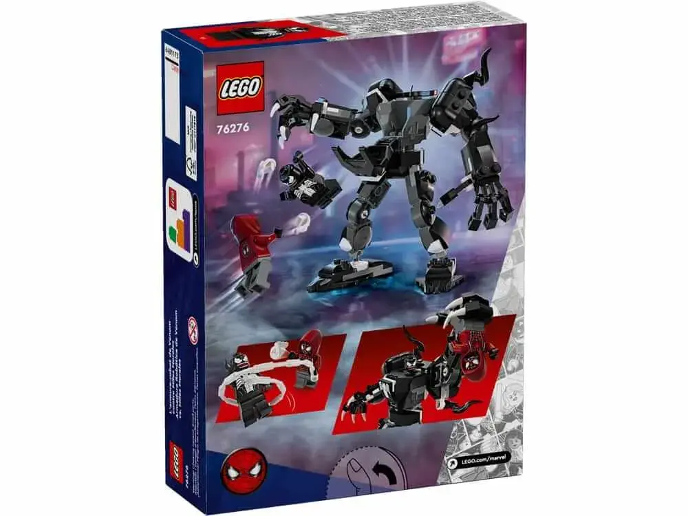 LEGO Marvel 76276 Venom Mech Armor vs. Miles Morales box back