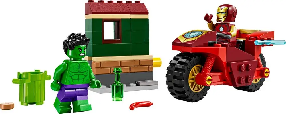 LEGO Marvel 76287 Iron Man with Bike and The Hulk