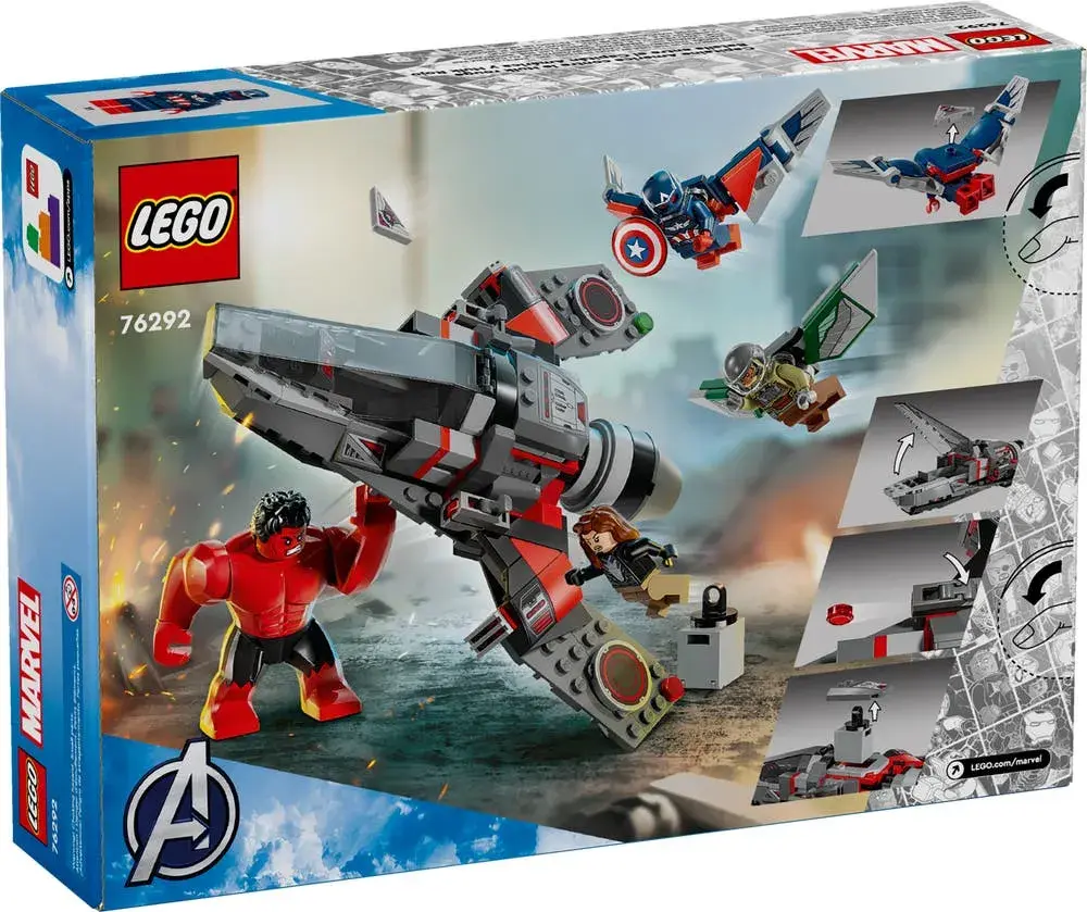 LEGO Marvel 76292 Captain America vs. Red Hulk Battle box back
