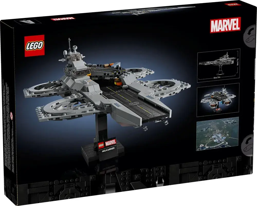 LEGO Marvel 76295 The Avengers Helicarrier box back
