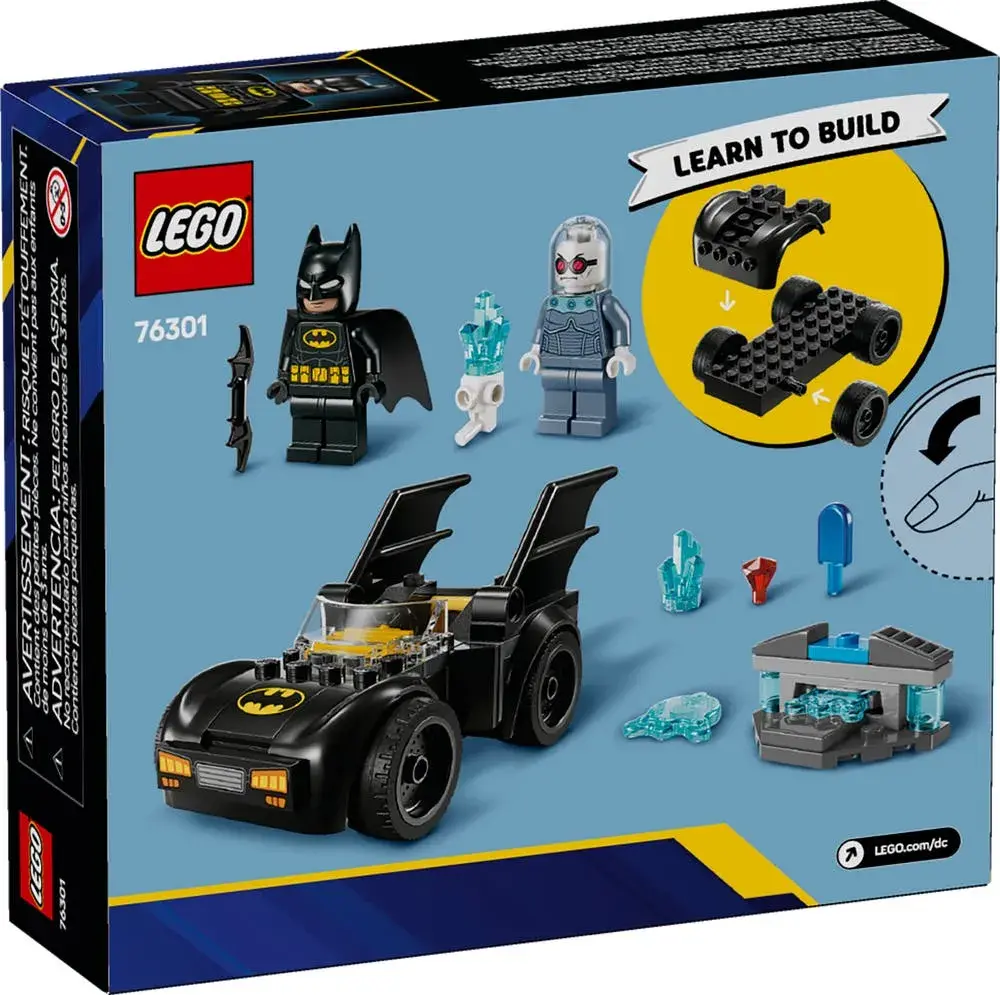 LEGO DC 76301 Batman & Batmobile vs. Mr. Freeze box back