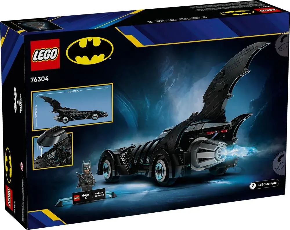 LEGO DC 76304 Batman Forever Batmobile box back