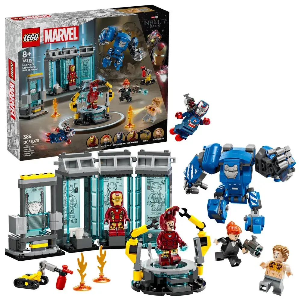 LEGO Marvel 76315 Iron Man's Laboratory: Hall of Armor box front