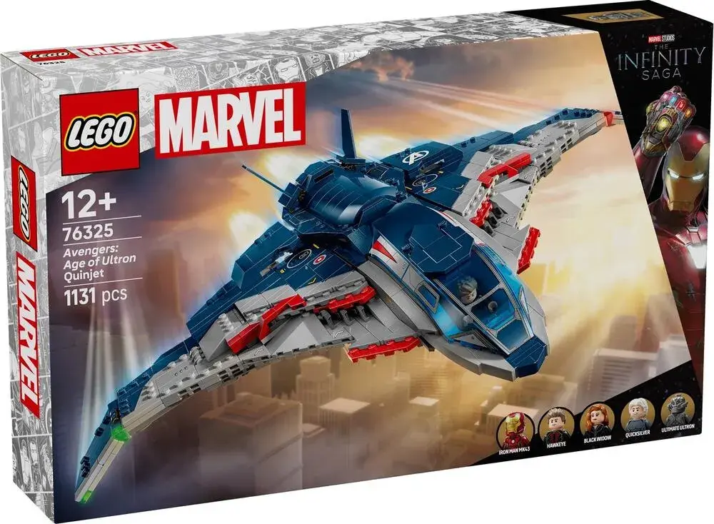 LEGO Marvel 76325 Avengers: Age of Ultron Quinjet box front