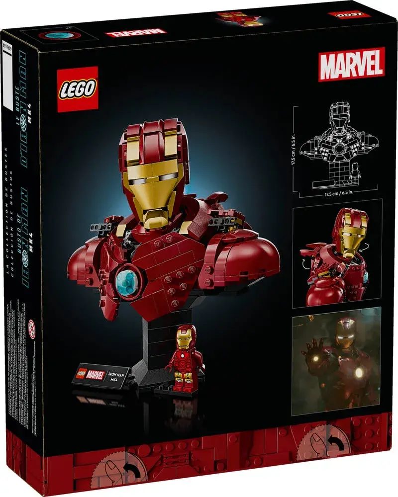 LEGO Marvel 76327 Iron Man MK4 Bust box back