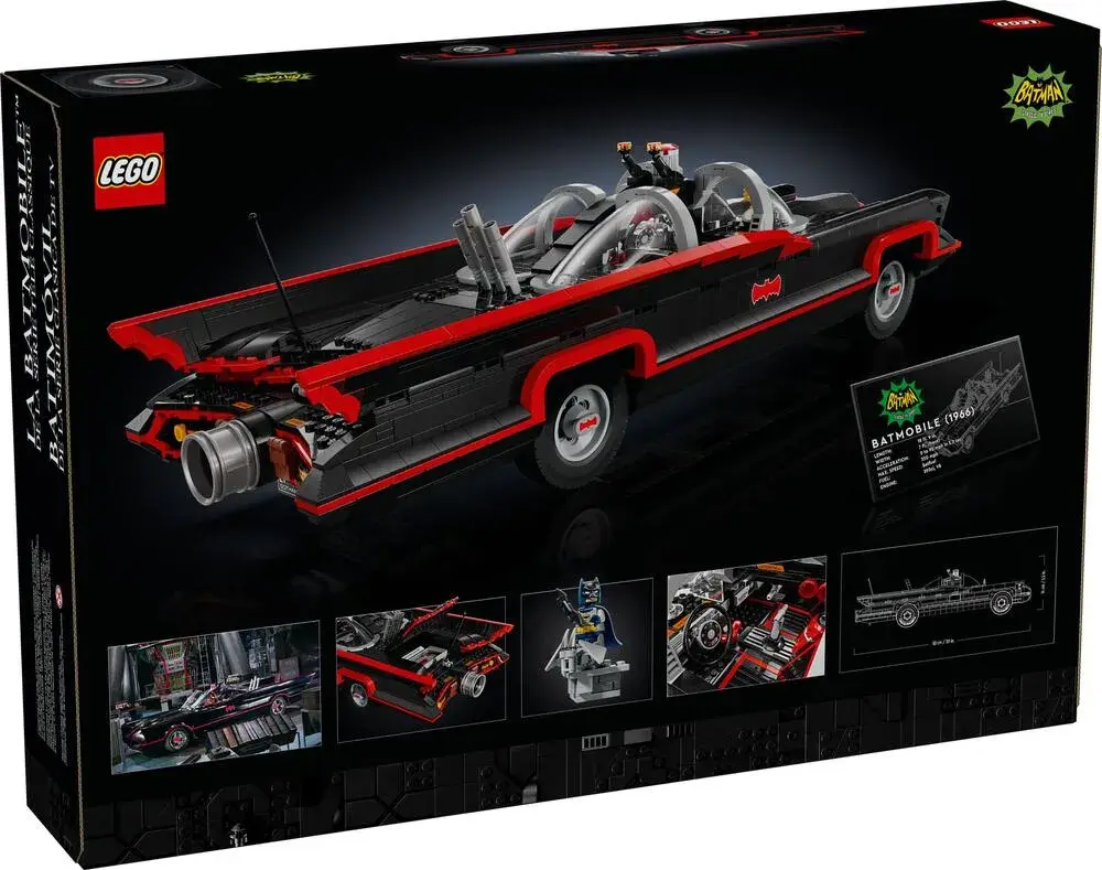 LEGO DC 76328 Batman: The Classic TV Series Batmobile box back