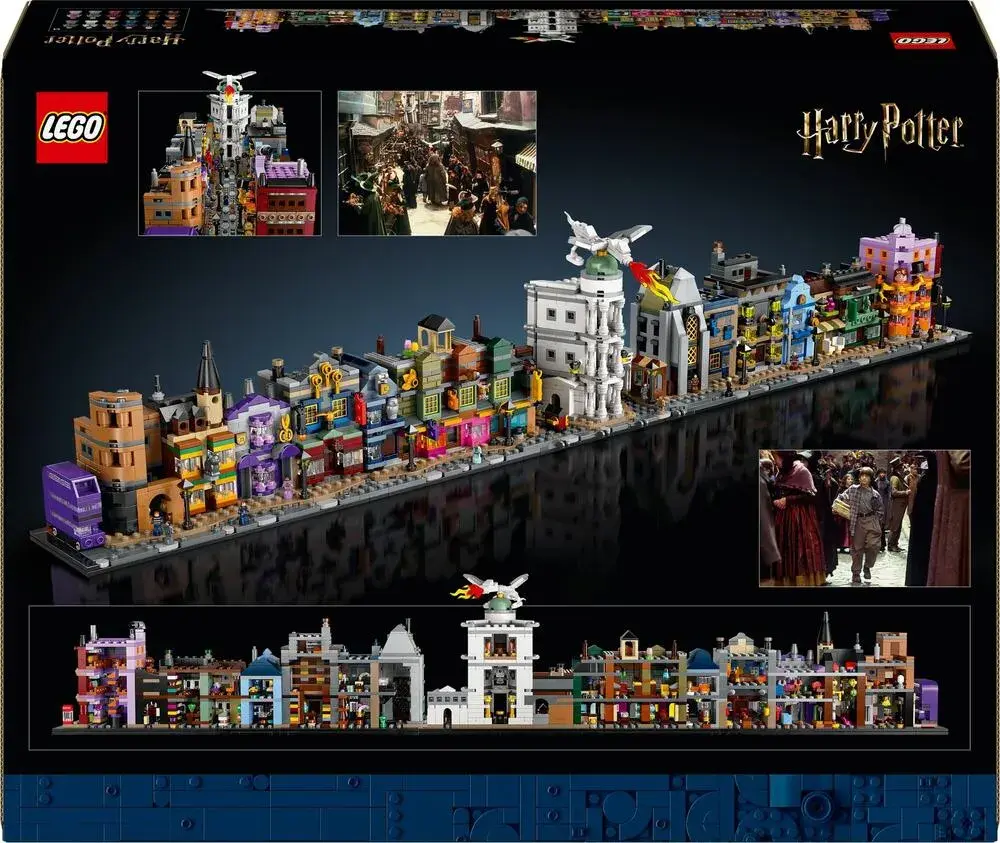 LEGO Harry Potter 76444 Diagon Alley Wizarding Shops box back