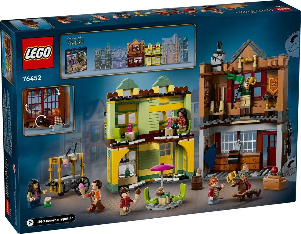 LEGO Harry Potter 76452 Quality Quidditch Supplies & Ice Cream Parlour box back