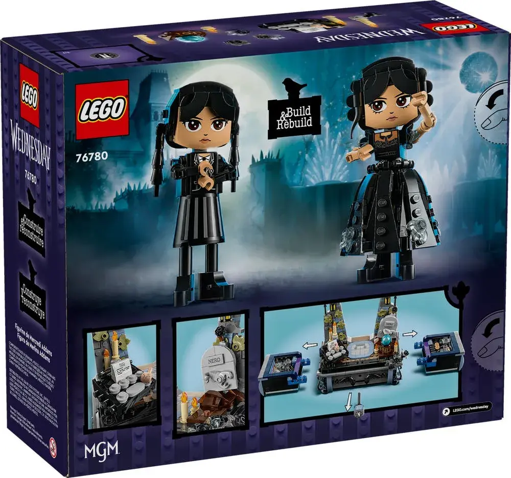 LEGO Wednesday 76780 Wednesday Addams Figure box back