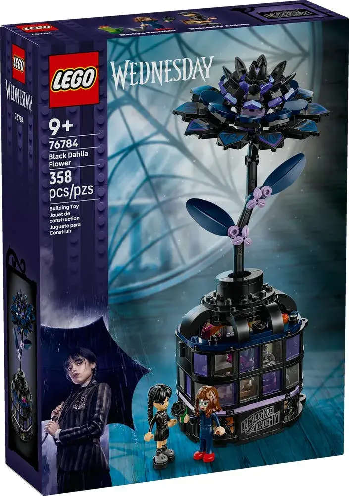LEGO Wednesday 76784 Black Dahlia Flower box front