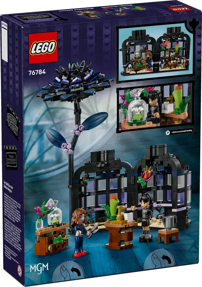 LEGO Wednesday 76784 Black Dahlia Flower box back