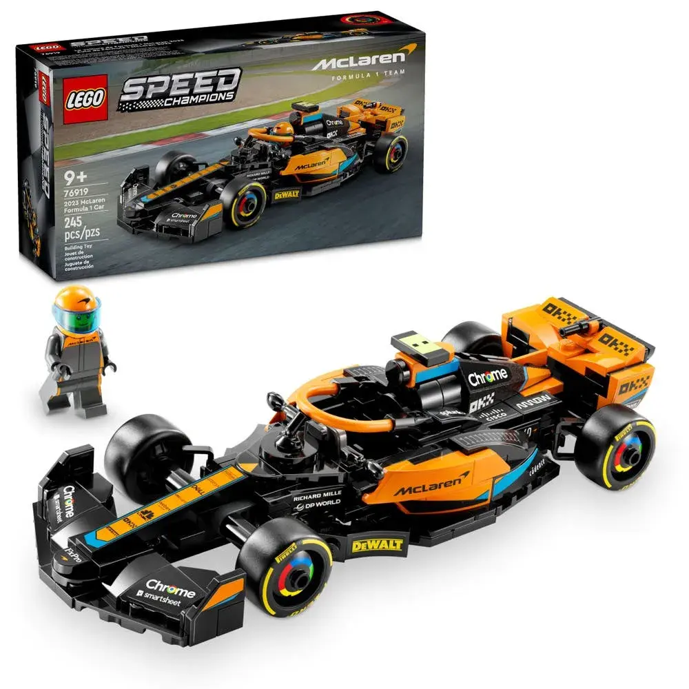 LEGO Speed Champions 76919 2023 McLaren Formula 1 Race Car box front