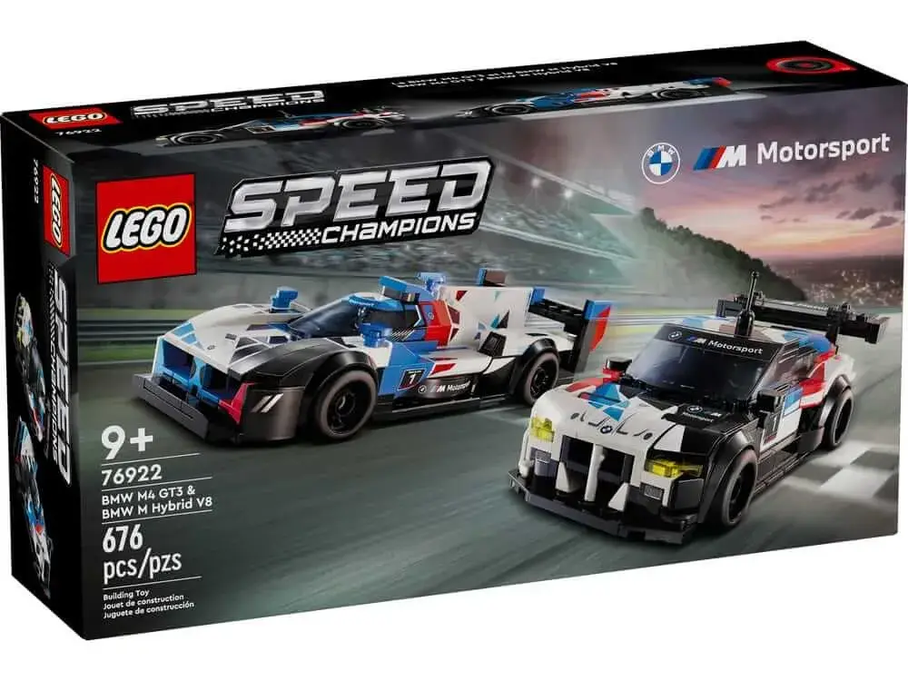 LEGO Speed Champions 76922 BMW M4 GT3 & BMW M Hybrid V8 Race Cars box front