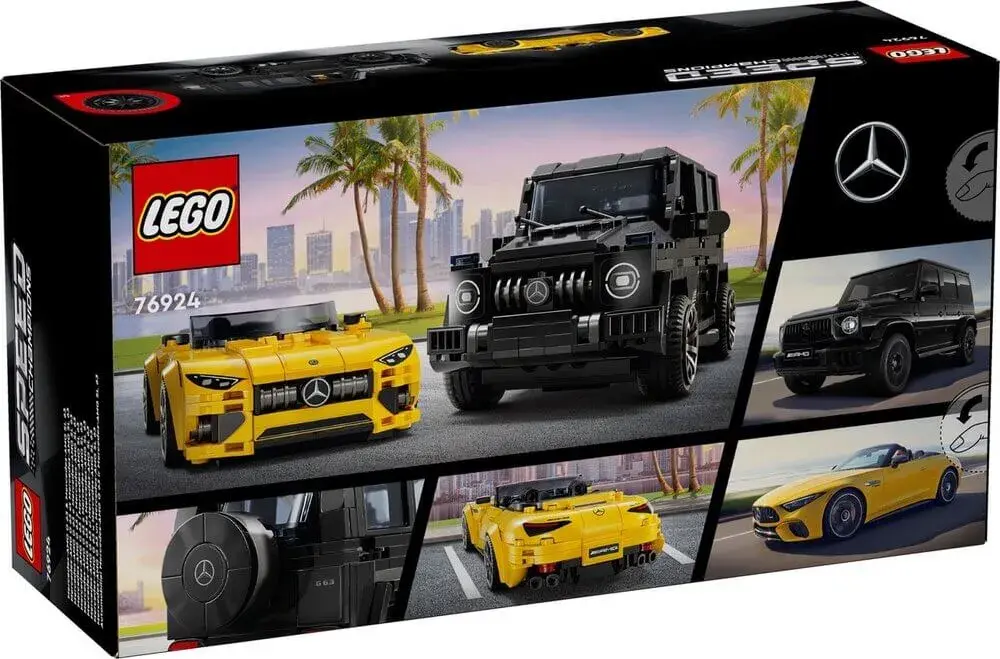 LEGO Speed Champions 76924 Mercedes-AMG G 63 & Mercedes-AMG SL 63 box back
