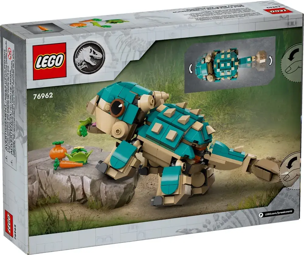 LEGO Jurassic World 76962 Baby Bumpy: Ankylosaurus box back