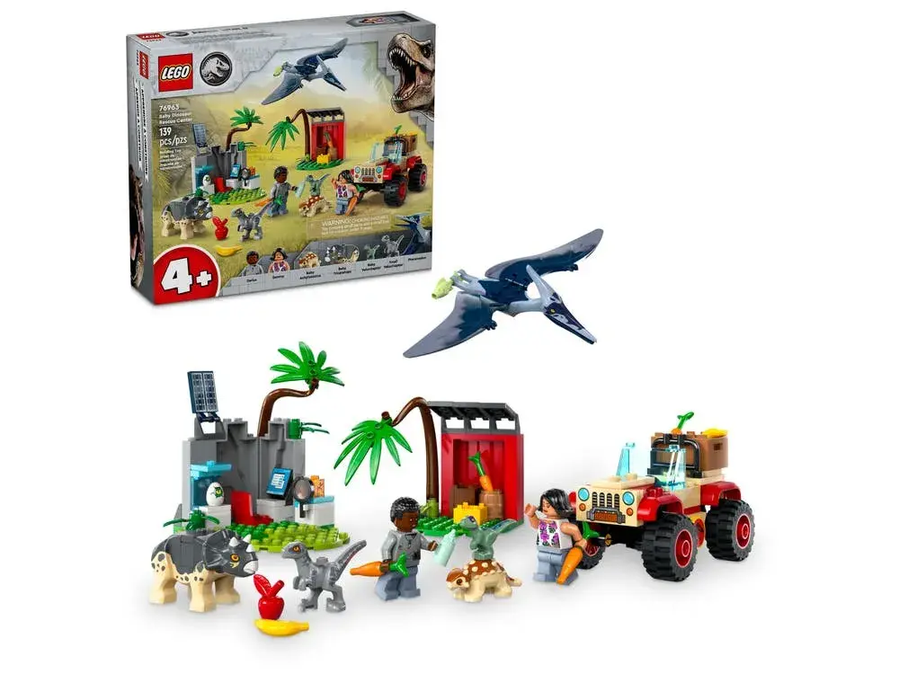 LEGO Jurassic World 76963 Baby Dinosaur Rescue Center box back