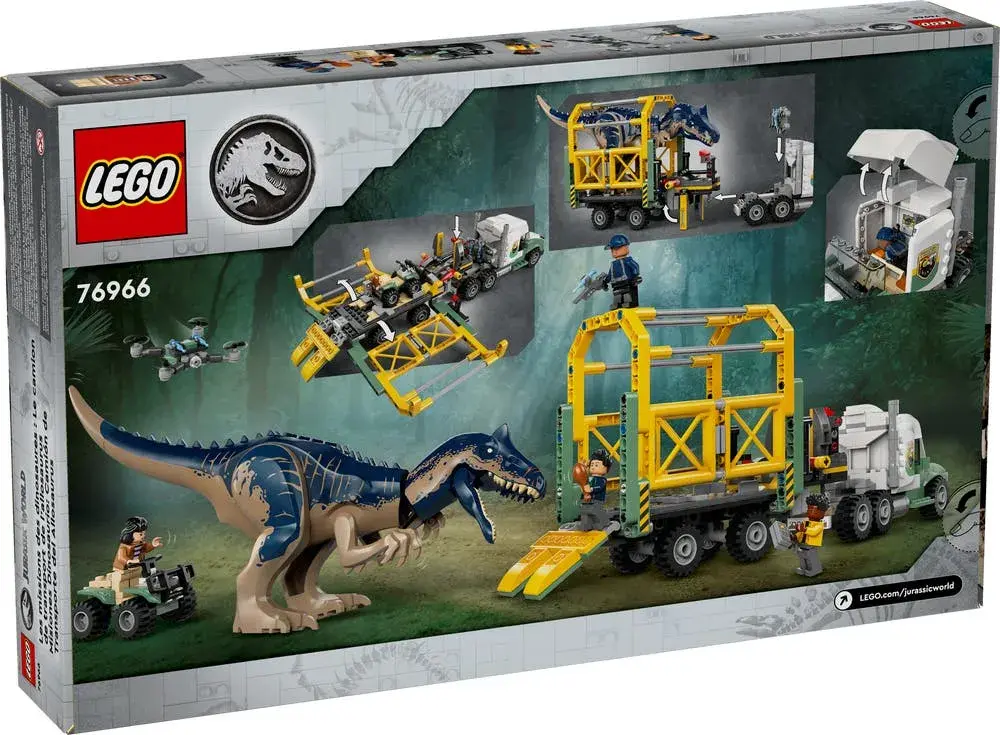 LEGO Jurassic World 76966 Dinosaur Missions: Allosaurus Transport Truck box back
