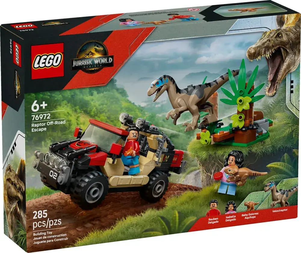 LEGO Jurassic World 76972 Raptor Off-Road Escape box front