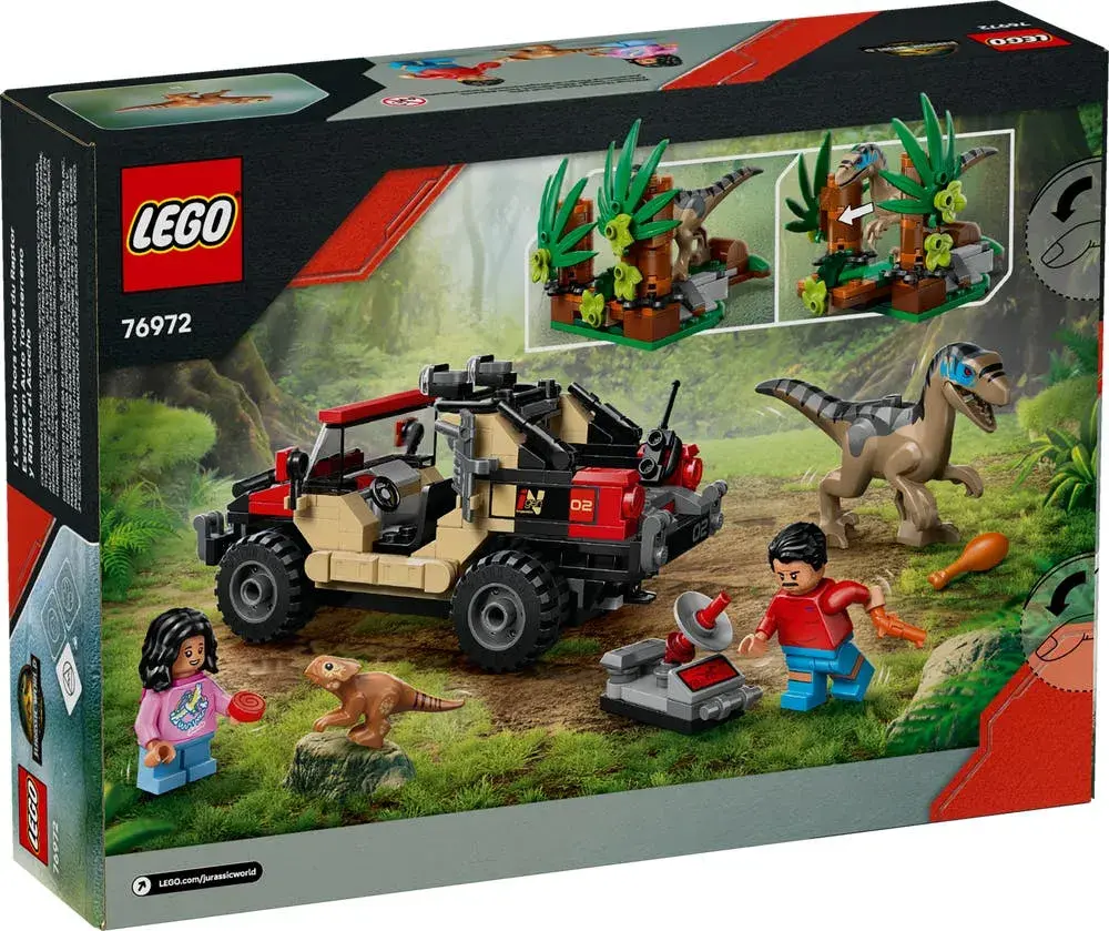 LEGO Jurassic World 76972 Raptor Off-Road Escape box back