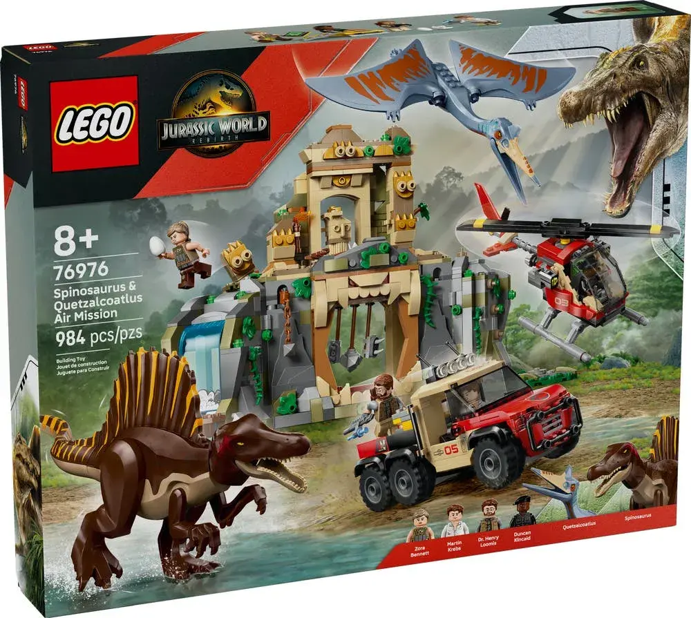 LEGO Jurassic World 76976 Spinosaurus & Quetzalcoatlus Air Mission box front