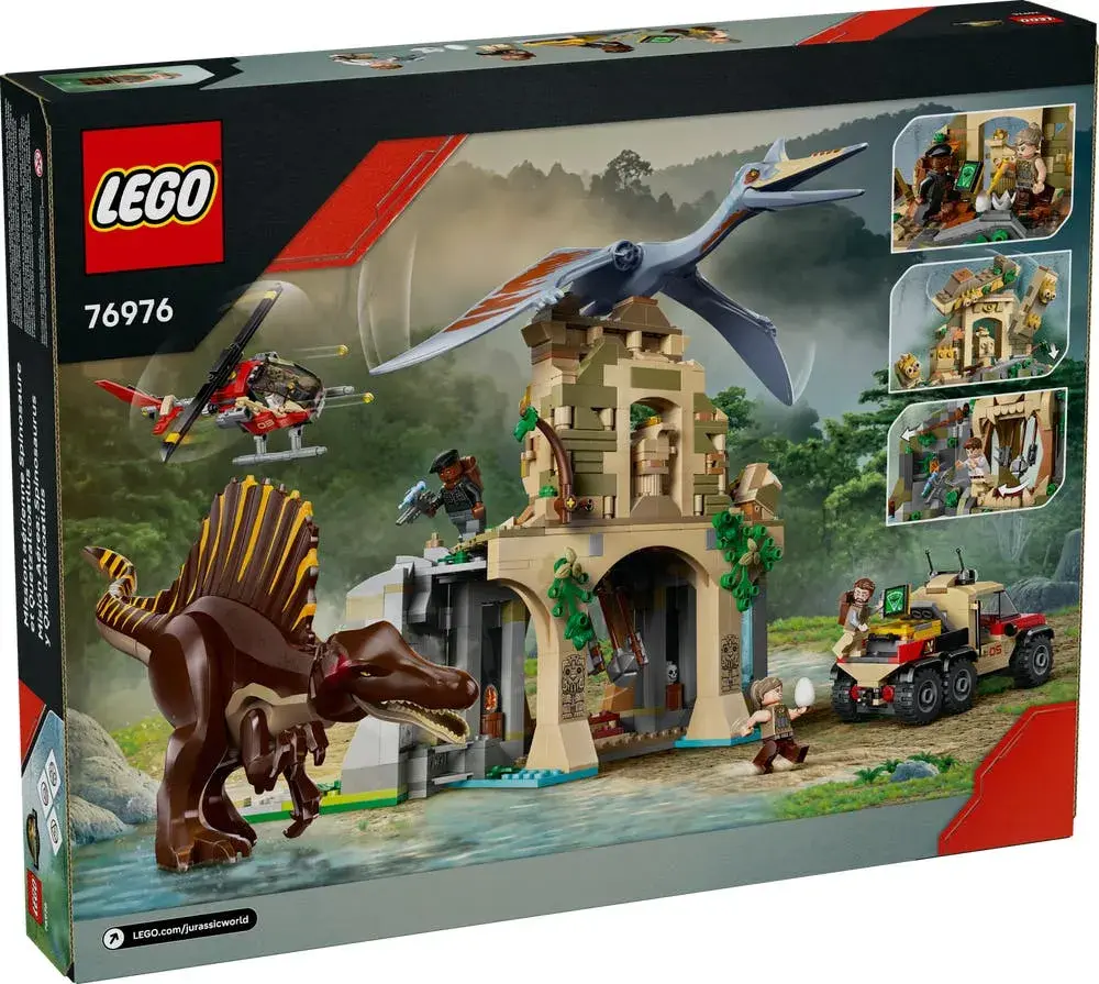 LEGO Jurassic World 76976 Spinosaurus & Quetzalcoatlus Air Mission box back