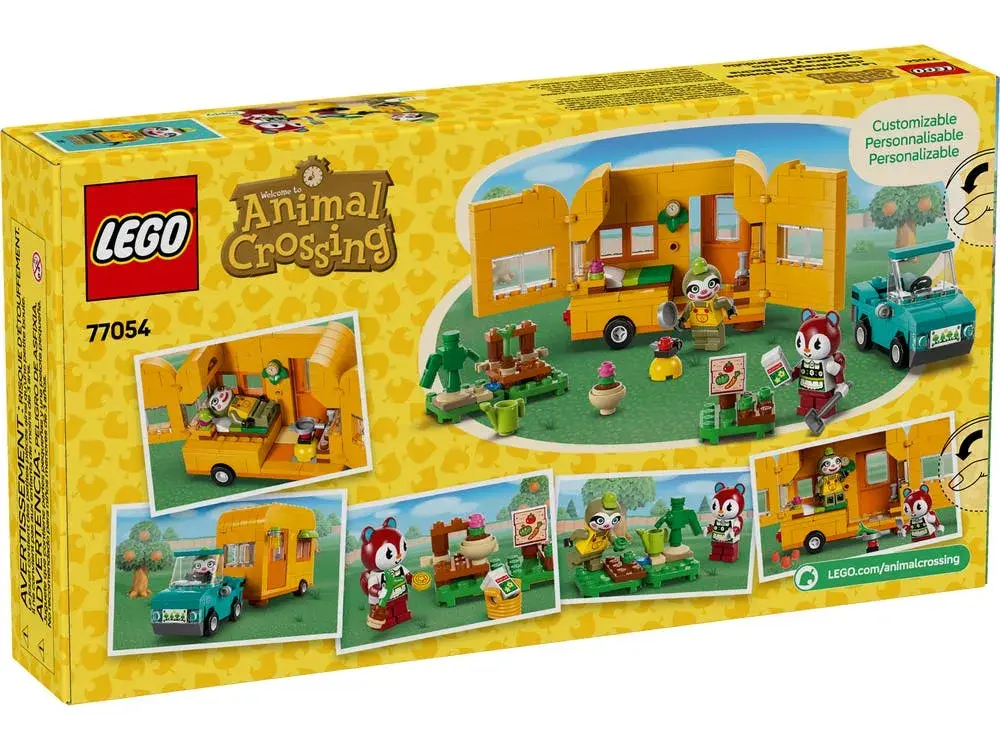 LEGO Animal Crossing 77054 Leif's Caravan & Garden Shop box back