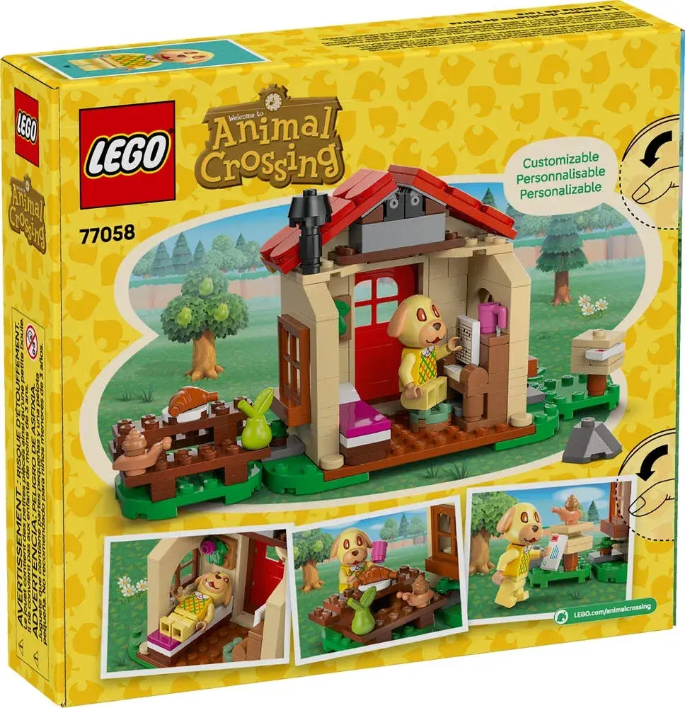 LEGO Animal Crossing 77058 Goldie's Cozy House box back