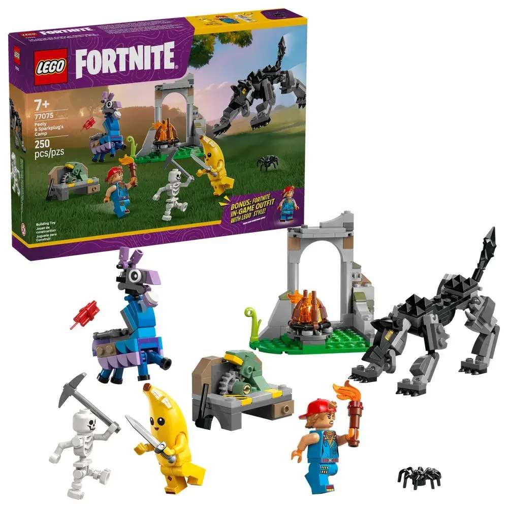 LEGO Fortnite 77075 Peely & Sparkplug's Camp box front