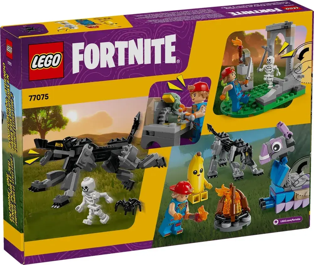 LEGO Fortnite 77075 Peely & Sparkplug's Camp box back