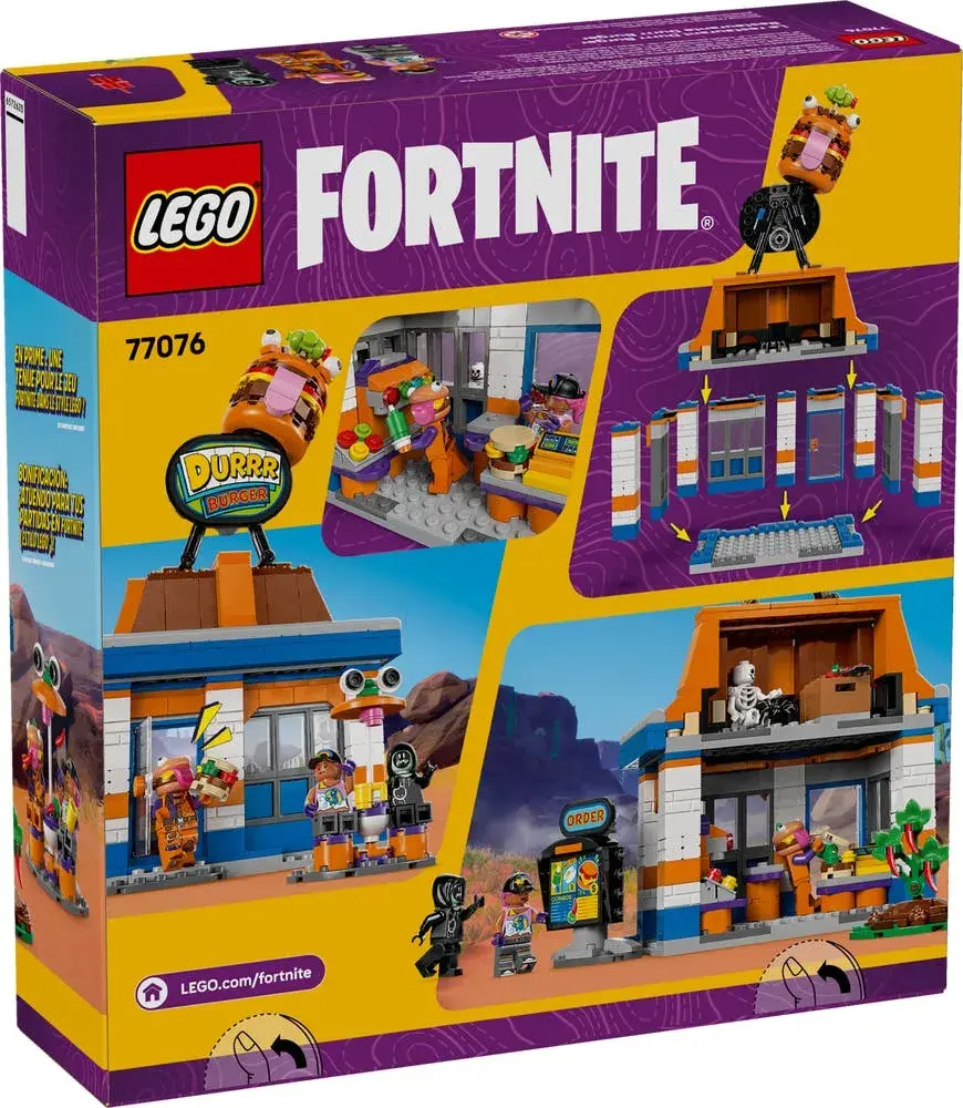 LEGO Fortnite 77076 Durrr Burger Restaurant box back