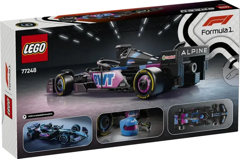 LEGO Speed Champions 77248 BWT Alpine F1 Team A524 Race Car box back