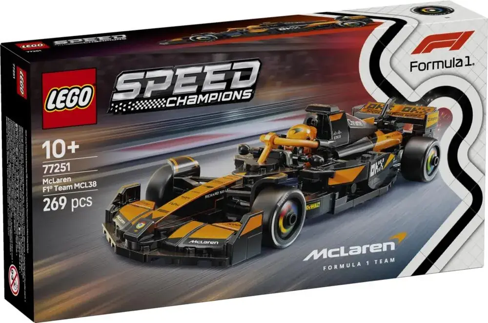 LEGO Speed Champions 77251 McLaren F1 Team MCL38 Race Car box front