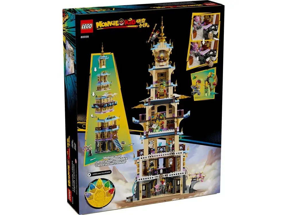 LEGO Monkie Kid 80058 Celestial Pagoda box back